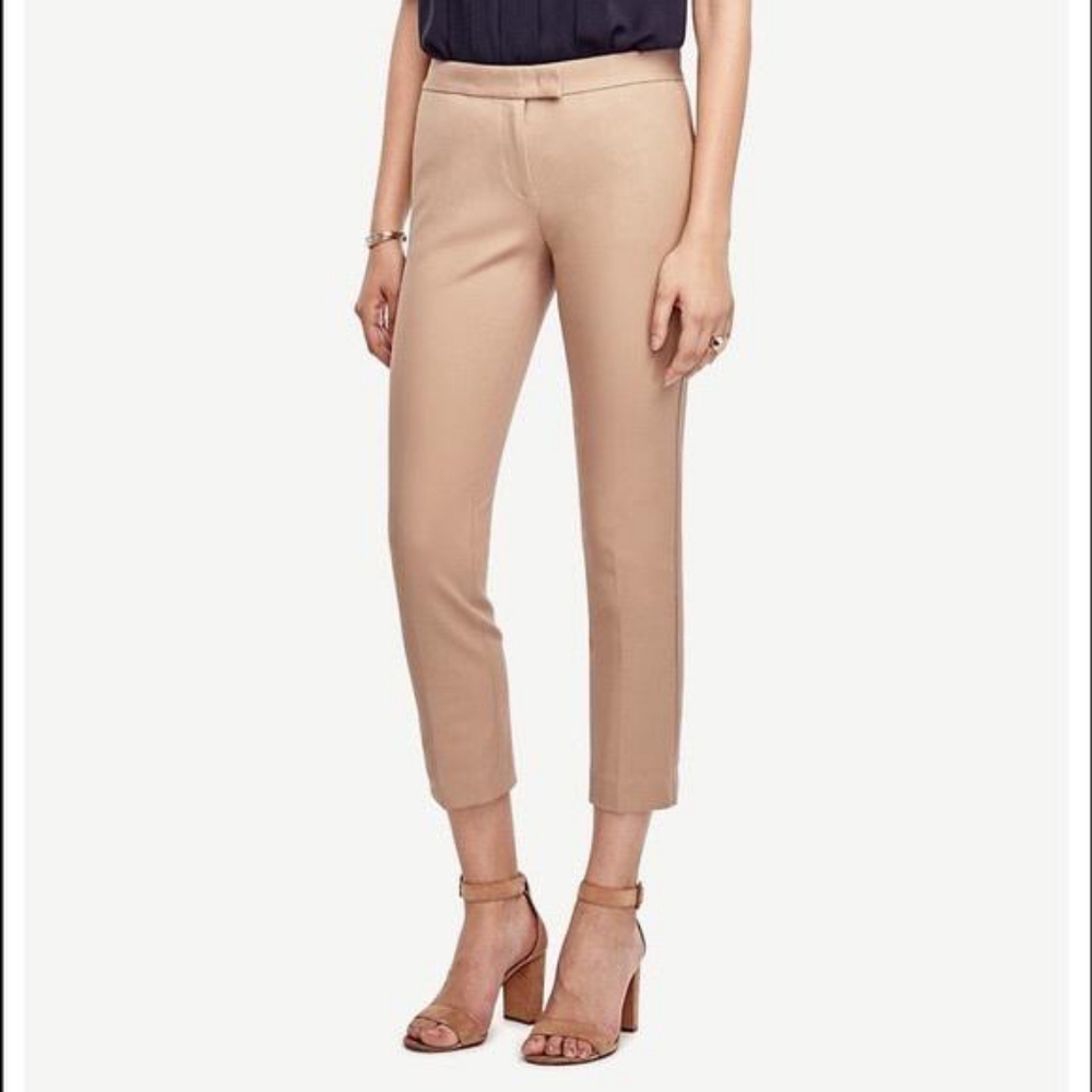 Ann Taylor Devin Straight Fit Ankle Pants 8